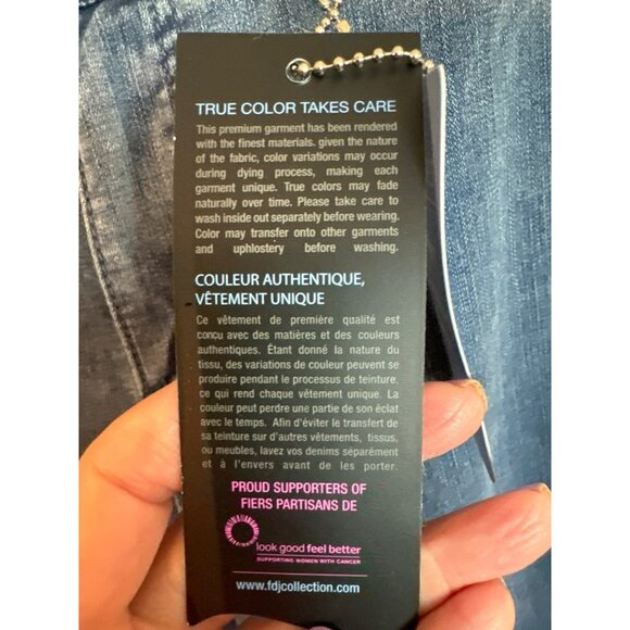 NWT FDJ Wide Leg Jean Women 4 Stretch Denim Sustainable Eco-Friendly Casual Wear - Picture 6 of 11